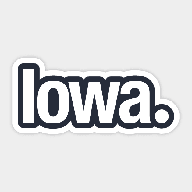 Iowa. Sticker by TheAllGoodCompany